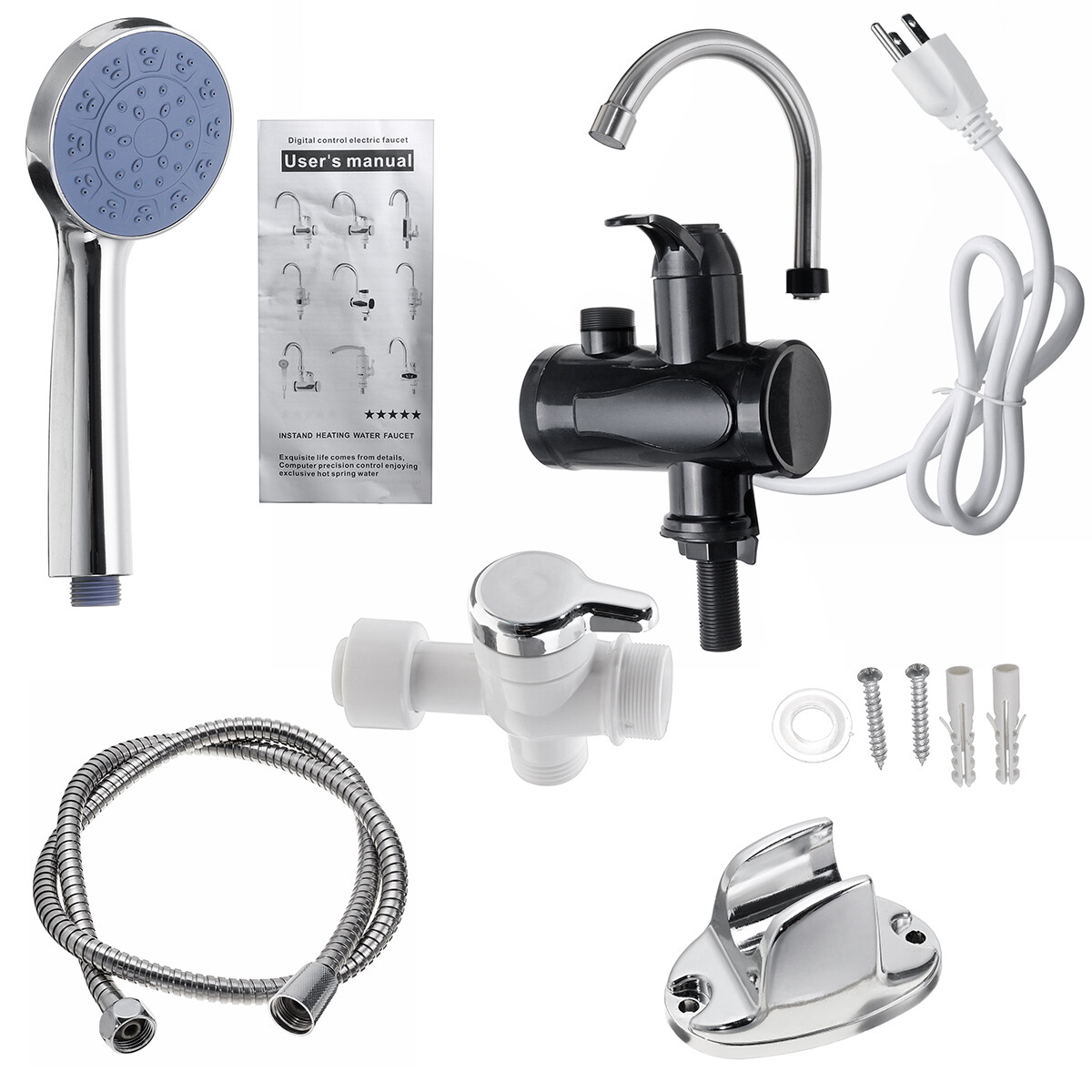 3500-5400W Instant Hot Water Heater Electric Shower Head Faucet Tankless  Kitchen | eBay