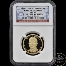 2015 S Harry S. Truman Presidential Dollar 33rd President NGC PF69 Ultra Cameo