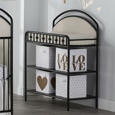 black metal changing table
