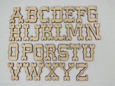 Laser Cut Unfinished Wood Letters or Numbers Western Font Craft Cutout