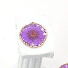 Clearance 8PCS Gold Tone Dried Daisy Flower Irregular Charm Pendant GBY1071