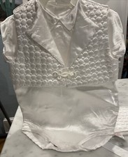 Vintage Madonna Christening Set Boys Satin 4 Piece 1950s NOS Box 0-6 Months USA