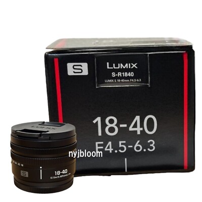 New PANASONIC Lumix S 18-40mm F4.5-6.3 (S-R1840) L Mount Full