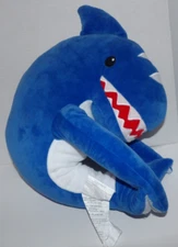 VCNY Home Blue Shark Pillow Plush Stuffed Animal Toy 16"