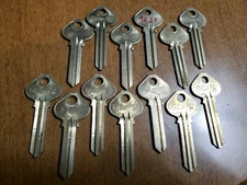 Lot of 13 Key Blank-Taylor B57-2D-Russwin-Corbin-7-pin-AKA-ilco B1011D2-Cole K47