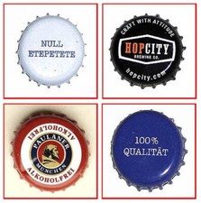 Kronkorken (81) - vier Stück Kronkorken - verschiedener Marken