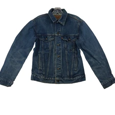 Levi Strauss Jacket Unisex Mens 36 Blue Jean Denim Trucker Grunge 70506 0214 USA