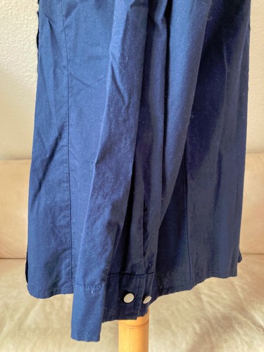 JOE BROWN Klassische Damen Bluse 44 Dunkel BLAU Rüschen Langarm Perlmutt Knöpfe - Bild 6 von 14
