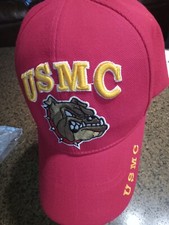 Embroidered USMC Bulldog Adjustable Strapback Ball Cap