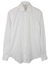 SUITSUPPLY Extra Slim Fit Formal Shirt Men's LARGE White Formal Spread Collar