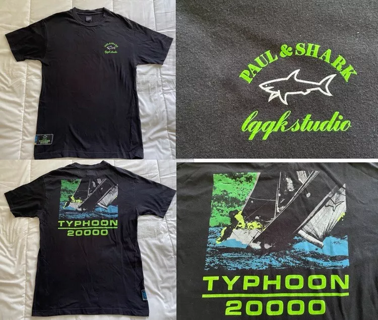 Rare PAUL & SHARK x LQQK STUDIO Black TYPHOON 20000 Ltd Ed T