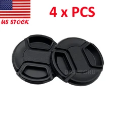 4pcs * 55mm Plastic Snap-On Front Lens Cap Cover for Canon Nikon SLR DSLR Camera