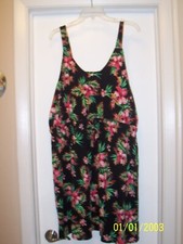 West Loop Size XXL Black Multicolor Flowered Women's Drawstring Dress New