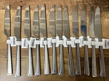 Room Essentials Stainless Steel Nolan Dinner Knife  Lot 12  Flatware NEW  (READ)