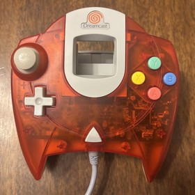 Official SEGA Dreamcast Red Translucent Controller HKT-7700 OEM Tested