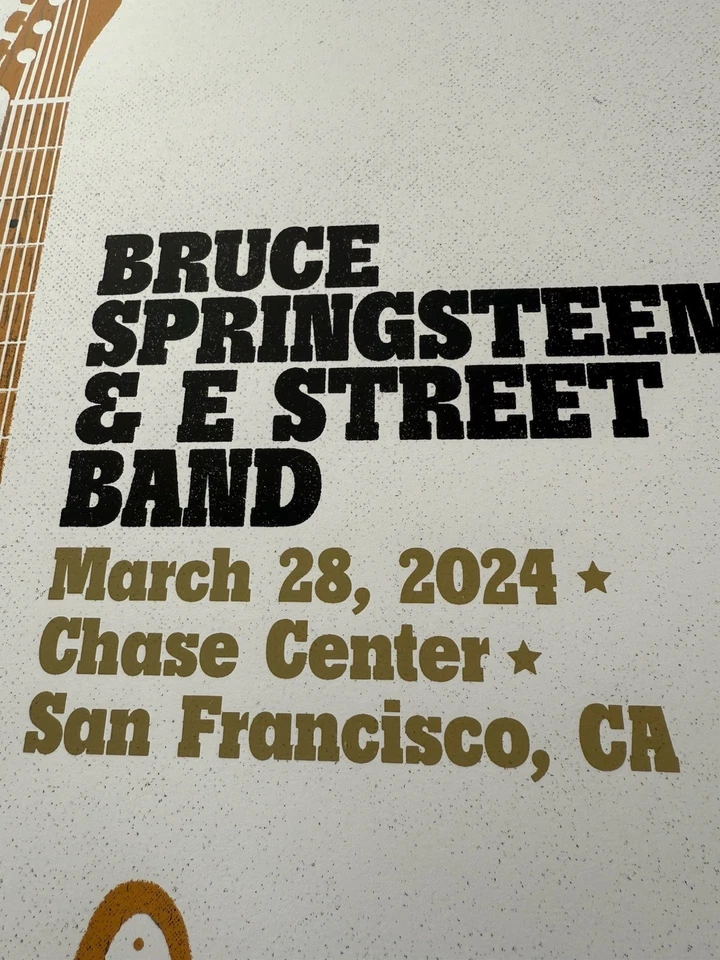 BRUCE SPRINGSTEEN San Francisco, CA 3/28/2024 Tour Poster #48/700 LIMITED!!! - Image 4 of 4