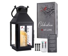 Memorial Lantern with Card - Sympathy Gift for Loss of Mom/Dad/Loved One, Bereav
