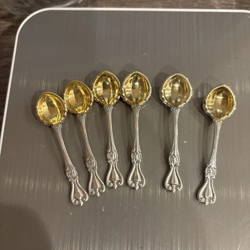 Antique Towle Old Colonial Sterling Silver ~ 2 3/8 ~ Set Of 6 Tiny Spoons
