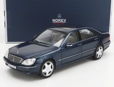 Norev MERCEDES BENZ S-CLASS S55 AMG (W220) 2000 BLUE METALLIC 1/18 Scale New!