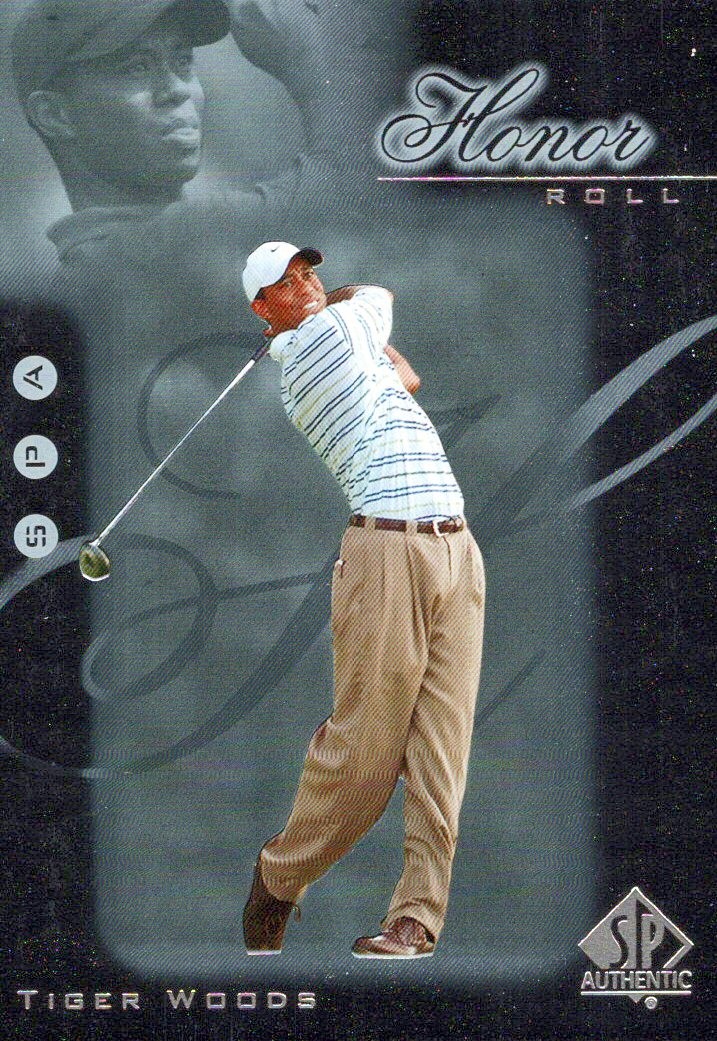 2001 SP Authentic #HR1 Tiger Woods Honor Roll