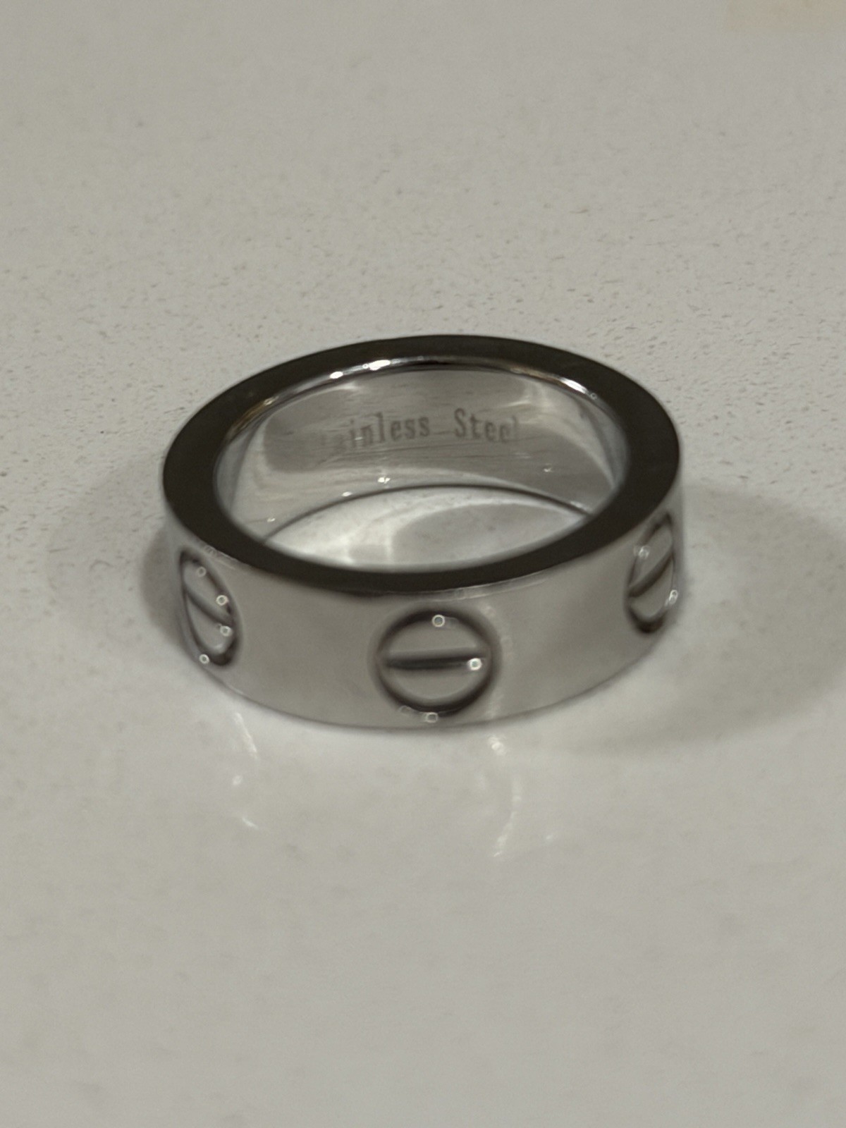 Stainless Steel Ring Size Unknown - image 1