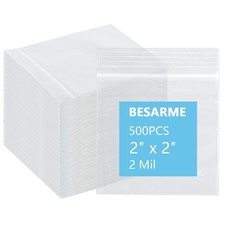 500 PCS 2" x Small Plastic Bags for Jewelry 2x2 Inch Pack of 500 , clear