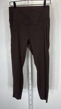 Halara UltraSculpt Leggings in Dark Brown Womens Size Large 7/8 24  Side Pockets