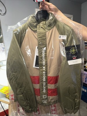 Supreme Stone Island Jacket Reversible Down Puffer Jacket Olive Size M DS