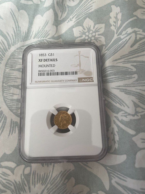 1853 $1 Liberty Gold Dollar XF Details