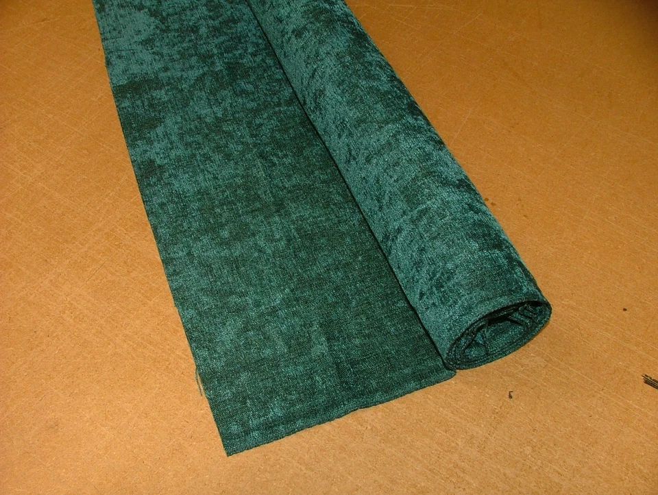 Cojín tapizado cortina tela chenilla verde azulado iLiv Savoy de 2 metros Foto 2 de 4