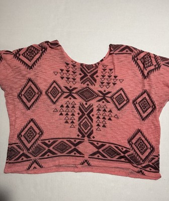 Unbranded Women's Pink Atzec Native American Printed Top, No Tags, (2X?) #953