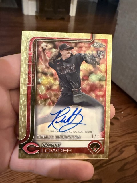 2025 Topps Chrome Update Rhett Lowder Rookie Debut Superfractor Auto 1/1 only 1