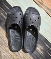 Crocs Classic Slide Black Comfort Slip-On Sandals Teens US 6