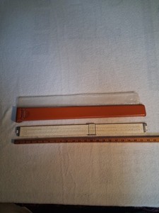 Keuffel & Esser 4081-5 Log Log Duplex Decitrig slide rule with case, 22 inches