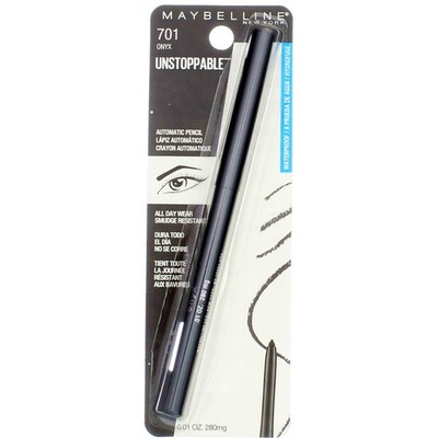 4 Pack Maybelline Unstoppable Mechanical Eyeliner Pencil, Onyx 701, Waterproo...