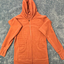lululemon Scuba Rose pink Fleece Full Zip Hoo...