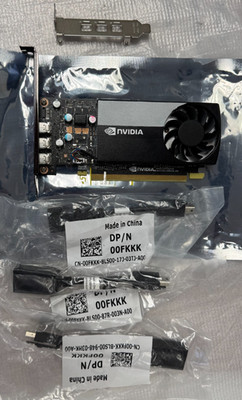 NEW DELL Nvidia T400 4GB GDDR6 GPU Graphics Video Card W/Adapters - DP/N: 0Y1V4P