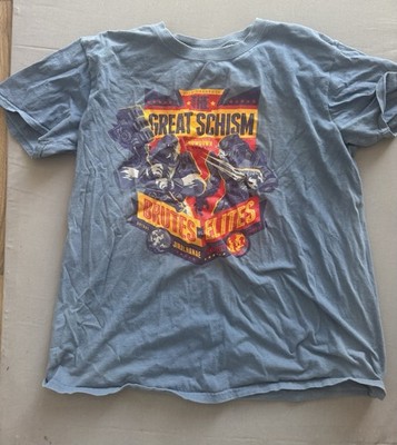 HALO Mens Large T-shirt Great Schism Blue Video game Brutes Elites Showdown M