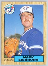 MARK EICHHORN 1987 O-PEE-CHEE MLB BASEBALL #371 NRMINT+ 20463