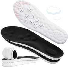 4D Cloud-Like Comfort Soles for Men - Soft Memory Foam US M 7.5-10.5, Black