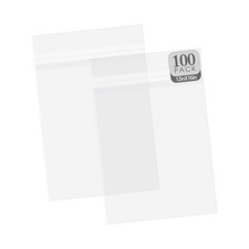 , 100 Pack Clear Bags for Mats, Pictures, Acid-Free, 12-2/5" x 16-1/2"
