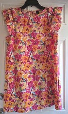 SHEIN Sheath Dress - M - Scoop Neck w/Back Keyhole & Btn, Ruffled Cap Sleeves