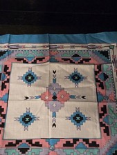 Vintage 80s Hav-A-Hank Pastel Aztec Geometric Bandana Southwest RN 15187 USA