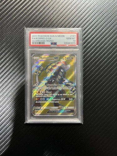 2017 Kommo-o GX #141 Full Art Gem Mint PSA 10 Guardians Rising Pokémon TCG