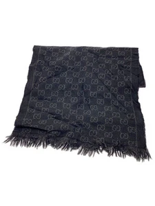 Echarpe GUCCI motif GG laine noir gris total homme occasion