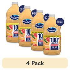 (4 pack) Ocean Spray  100% Grapefruit Juice, ...