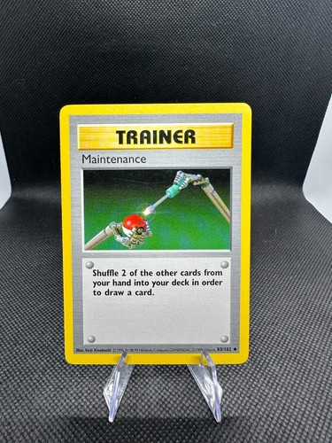 Wartung 83/102 Uncommon Shadowless Base Set LP Vintage Pokemon WoTC 1999