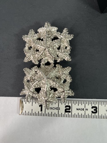 Mimi di N Starfish Belt Buckle Silver Tone Stars Beach Vintage 1978 Disco Rare - Picture 7 of 9