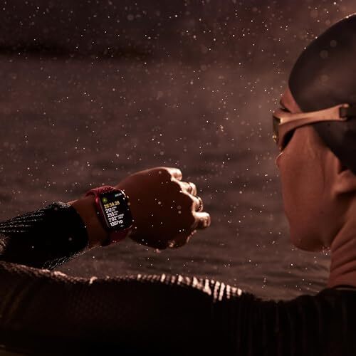 Apple Watch Series 9 (cellulaire) boîtier en aluminium 45 mm avec bracelet sport minuit - MRMC3LW/A - Photo 2 sur 5