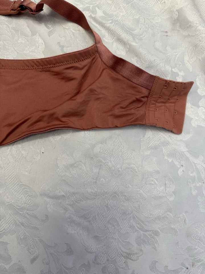 Sujetador Cacique ligeramente forrado cobertura completa talla 44DD naranja óxido encaje ribete Foto 4 de 4